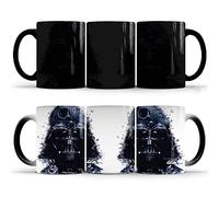 Hosoncovy Ceramic Black Knight Hot Heat Color Changing Hot Heat Sensitive Mug Coffee Tea Mug Drink Cup