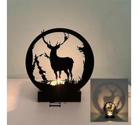 Hosoncovy Decorative Metal Animal Tea Light Candle Holder Single Tea Light Candle Stand Tea Light Candle Tray Light and Shadow Art Home Ornament for Home for Wedding Decoration (A)