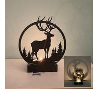 Hosoncovy Decorative Metal Animal Tea Light Candle Holder Single Tea Light Candle Stand Tea Light Candle Tray Light and Shadow Art Home Ornament for Home for Wedding Decoration (B)