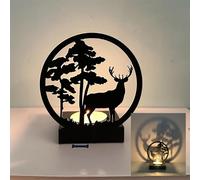 Hosoncovy Decorative Metal Animal Tea Light Candle Holder Single Tea Light Candle Stand Tea Light Candle Tray Light and Shadow Art Home Ornament for Home for Wedding Decoration (C)