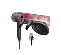 Hosoncovy Hairdryer Wall Mount Holder Stand Blow Dryer Rack Hook Organizer for Dyson Supersonic Hair Dryer (Rose Gold)