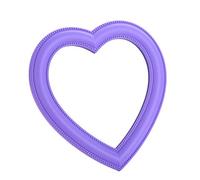 Hosoncovy Heart Shaped Foldable Desktop Makeup Mirror with Stand,Decorative Wall Hanging Handheld Cosmetic Vanity Gift Mirror (Purple)