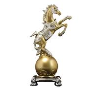 Hosoncovy Horse Figurine Statue Home Decoration Resin Sculpture Home Figurine Gift Ornament for Living Room Desktop Office Study Room Bedroom Coffee Shop Bar (Gold)