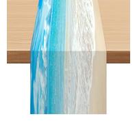 Hosoncovy Linen Table Runner 180cm Long ,Decorative Beach Dining Table Mat Placemat for Holiday Parties and Everyday Use
