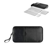Hosoncovy Portable Keyboard and Mouse Carrying Case Storage Bag Travel Bag Protective Case for Apple Magic Keyboard A1644 and Apple Wireless Keyboard A1314 Magic Mouse (Case Only)