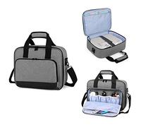 Hosoncovy Projector Carrying Case with Accessories Pockets Projector Travel Bag Projector Storage Bag Projector Organizer Projector Carrier for Epson/BenQ/ViewSonic and Other Brand Projector