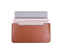 Hosoncovy PU Leather Portable Keyboard Carrying Case Storage Bag Travel Case Dustproof Protective Case for Logitech K380 Multi-Device Bluetooth Keyboard (Brown)