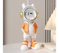 Hosoncovy Resin Astronaut Statue Sculpture Spaceman Figurine Home Decoration Gift Ornament Arts Craft (Orange)