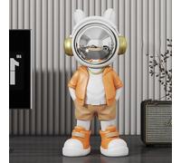 Hosoncovy Resin Astronaut Statue Sculpture Spaceman Figurine Home Decoration Gift Ornament Arts Craft (Brown)