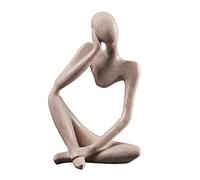 Hosoncovy Resin Thinker Statue Thinker Sculpture Thinker Figurine Thinker Ornament Think Men Ornament Statue Crafts Art Gift Sculpture Decoration for Home Office Bookshelf Desk Decor (Right Thinker)