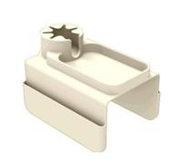 Hosoncovy Silicone Sofa Couch Cup Holder Tray Drink Holder with Side Pockets for Sofa Arm Couch Caddy Anti-Spill for Chair Recliner,Armrest Remote Control and Cellphone Organizer Holder (White)