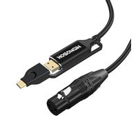 HOSONGIN XLR to USB C 3.3FT, 2-in-1 XLR Female to (USB Type A + C) Professional Recording Cable for Microphones to Phone/Pad/PC, Compatible with Windows MacOS iOS Android Linux Unix