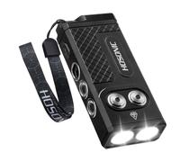 HOSONIC D16 Small Torches Led Super Bright 2060 Lumen, 365nm UV Torch USB Rechargeable with Pocket Clip and Magnetic, 10 Modes Mini Powerful EDC Flashlight for Camping Dog Walking Emergency