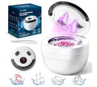 Hosoote Dental Ultrasonic Retainer Cleaner Machine - Dental Cleaning Pod for Denture, Mouth Guard, Aligner, Night Guard