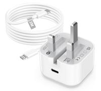 HOSOW 20W iPhone Fast Charger Kit with UK Charger Plug and MFi Certified USB C to Lightning Cable 2M, iPhone Fast Charging Lead for 14 13 12 Pro Max Mini 11 XS XR 8, for Home Office Travel