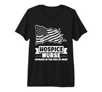 Hospice CNA American Flag Women Hospice Nurse Premium T-Shirt