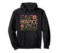 Hospice Crew Retro Flowers for Palliative Care Team Staff Pullover Hoodie