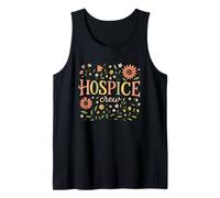 Hospice Crew Retro Flowers for Palliative Care Team Staff Tank Top