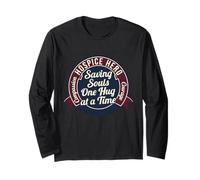 Hospice Hero Saving Souls One Hug at A Time Nurse Nursing Long Sleeve T-Shirt