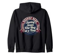 Hospice Hero Saving Souls One Hug At A Time Nurse Nursing Zip Hoodie