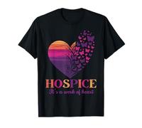 Hospice It's A Work Of Heart Butterfly Heart Hospice Squad T-Shirt