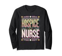 Hospice Nurse Blue Letter Design Long Sleeve T-Shirt
