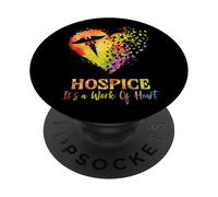 Hospice Nurse Butterfly Valentines Work Heart Nursing Gift PopSockets Adhesive PopGrip