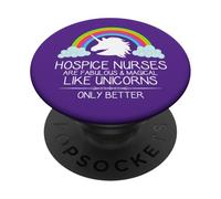 Hospice Nurse Gifts | Hospice Nurses Are Like Unicorns Funny PopSockets Adhesive PopGrip