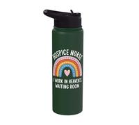Hospice Nurse I Work in Heaven's Waiting Room Stainless Steel Insulated Water Bottle