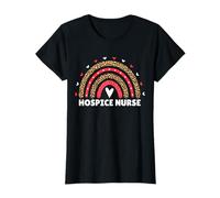 Hospice Nurse Nursing Leopard Rainbow Hospice Care RN Women T-Shirt