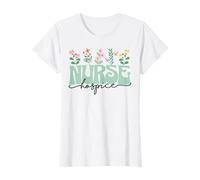Hospice Nurse Palliative Care RN LPN Compassionate Floral T-Shirt