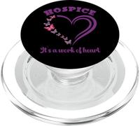 Hospice Nurse Social Worker Work of Heart Valentines Nursing PopSockets PopGrip for MagSafe