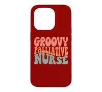 Hospice Nursing RN Novelty Groovy Palliative Nurse Case for iPhone 15 Pro