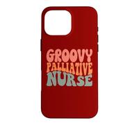 Hospice Nursing RN Novelty Groovy Palliative Nurse Case for iPhone 16 Pro Max