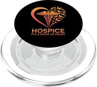Hospice Work of Heart Funny Medical Caduceus Butterfly PopSockets PopGrip for MagSafe