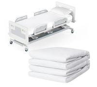 Hospital Bed Sheets 2 Pack, 36" x 80" x 9" Hospital Bed Fitted Sheets for Home Use & Hospital Care Beds, Ultra Soft & Breathable Hospital Bed Sheet, White