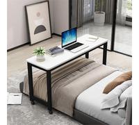 Hospital Bed Table Rolling for Breakfast Studying Bedside Table with Wheels Leisure Day Overbed Table for Computer Games