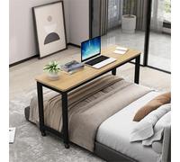 Hospital Bed Table Rolling for Breakfast Studying Bedside Table with Wheels Leisure Day Overbed Table for Computer Games