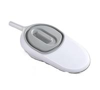 Hospital Bedpan with Lid for Bedridden Adults, Medical Bed Pan for Elderly, Postpartum Care (White)