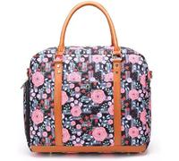 Hospital Overnight Travel Bag with Multiple Compartments Shoe Compartment Maternity Labour Duffle with Leather Shoulder Straps Waterproof Space for Tablet Laptop (Pink)