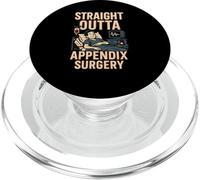 Hospital Patient Straight Outta Appendix Surgery Fun Mens PopSockets PopGrip for MagSafe