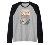 Hospital Patient Straight Outta Appendix Surgery Fun Mens Raglan Baseball Tee