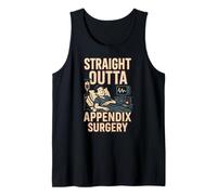 Hospital Patient Straight Outta Appendix Surgery Fun Mens Tank Top