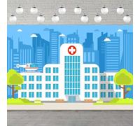 Hospital Photography Backdrop for Nurse, Nursing, Graduation, Ambulance, Medical Background, Paramedic, Retirement Party, Decoration 250x180CM