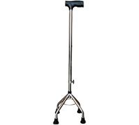Hospital Quad Cane, Thickened Stainless Steel Four-Legged Crutches for The Elderly Non-Slip Cane Adjustable Lightweight Telescopic for The