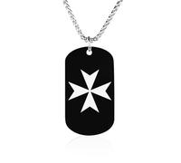 Hospitaller Knights Women's Adjustable Necklace Titanium Steel Pendant Fashion Jewelry for Travel Wedding Party