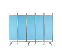 Hospitals Privacy Screen,Partition Room Dividers with 360° Universal Wheels,3/4/5 Panels Ward Partition,for Office Beauty Salons