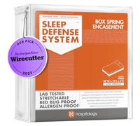 HOSPITOLOGY Zippered Box Spring Encasement - Sleep Defense System - Twin -38" W x 75" L - Low Profile 6"