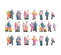 Hosrivae 1:87 Scale Model Railway Passengers Figures, 25-Piece Mixed Set, Plastic, 13-15 Mm, For OO Gauge Dioramas And Layout Scenes
