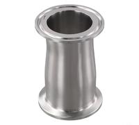Hosrivae 1 Pc 2 to 1.75 Sanitary Pipe Fitting Reducer, Tri Clamp Ferrule in Stainless Steel 304 for High-Pressure Water Oil Beverage Systems, 51 mm x 45 mm OD